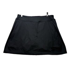 Title Nine Athletic Skort Women Sz L Black Stretch Golf Tennis Pickleball Hiking
